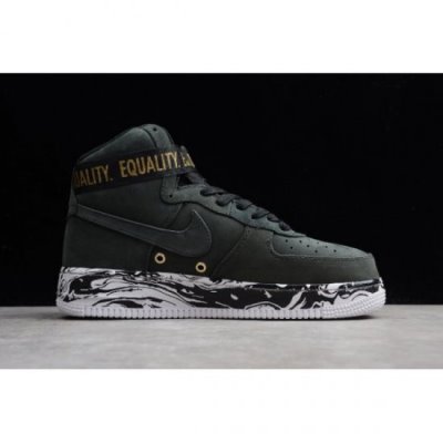 Nike Erkek Air Force 1 High Qs Siyah / Metal Altın Kaykay Ayakkabı Türkiye - WY5EKJLR